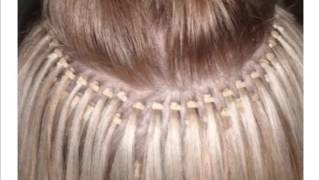 See Stick Tip Beads Up Close Blonde I-Tip Strand Hair Extensions Microbeads Screw Lined Micro Rings