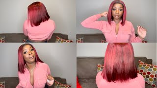 Wiggins Frontal Bob Wig (Dyed Red) Review