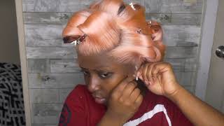 Strawberry Chocolate Swirl Hair   613 Frontal Wig Install   Wiggins Hair @Young Africana