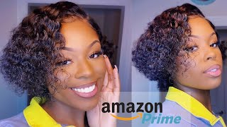 Best Affordable  Short Curly Wig On Amazon || Diy Tapered Cut Look|| Venice Hair || Lexsamarie