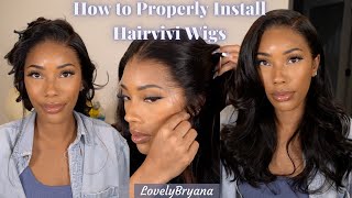 3-Steps Melted Hd Lace Wig Install | Real Deal For Beginners | Hairvivi X Lovelybryana