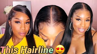 Best Lace Wig Install -  Sleek Straight Wig Hd Lace, Side Swoop Wig No Plucking/Bleaching