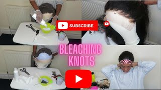How To Bleach Knots On Lace Wig | Fake Scalp On Kinky Straight Wig | Amazon Wig Review
