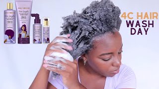 Wash Day Routine For Length Retention On 4C Hair Ft. Gold Series New Lengths