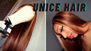 Bomb Blonde Highlight Amazon Wig Ft. Unice Hair || Fake Scalp T Part Wig ||