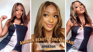 Ombré Highlight Lace Front Wig Install Ft. Amazon Beauty Forever Hair & Headband Review