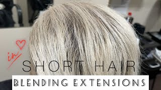 How To Blend Extensions On Short Hair!!!