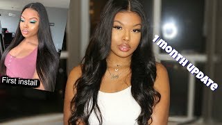 Affordable Wiggins Hair 13X6 Straight Lace Wig || 1 Month Update || Honest Review