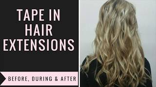 Tape In Hair Extensions For Short Hair | Before, During And After