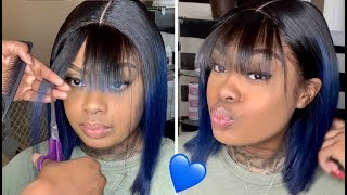 Navy Blue Hd Undetectable Lace Wig Install! (Yoowigs)