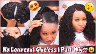 Hold On I Part Wig Install Without Glue & Leaveout? Wig Easy Install | Protect Natual #Elfinhair