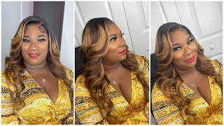 Ombré Highlighted Wig Install With Body Curls |Bestlacewigs