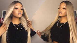 Full Lace Front Wig Under $100| Fuhsi 2T613 Ash Blonde Ombre Hair From Amazon