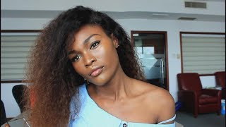 Middle To Side Part--Serayah Ombre Curly Lace Front Wig|Hairvivi