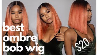 The Best Synthetic Lace Front Ombre Bob Wig!! | Zury Sis Shasha Om Rt Sunset | Divatress.Com