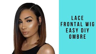 Lace Frontal| Ombre Hair| Lace Front Wig| Easy Dye Your Wig| Colorista| Tutorial | Giveaway #Lacewig