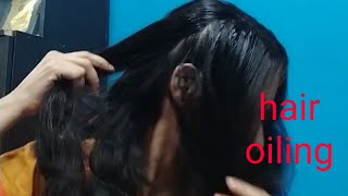 Heavy Hair Oiling | Hair Play | Hair Care  Long Hair | Hair Pulling | Trending Zone