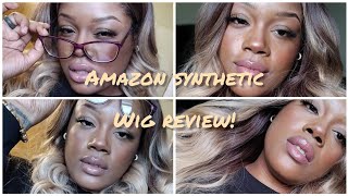 Amazon Synthetic Wig Install & Review! *My First Sponsor*  |Fashion Lady|