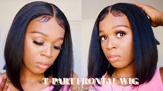A T-Part Frontal Wig?! | No Plucking, No Glue, So Natural! | Quick Wig Install | Ssh Official Store