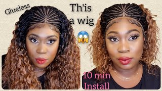 Ombre Glueless Realistic Lace Frontal Wig |10 Mins  Install Review. Alie Express