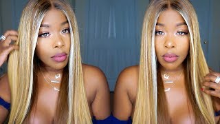 Ciara Inspired Blonde Ombre  Highlighted Lace Front Wig Ft. Bestlacewigs.Com