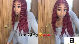 Watch Me Install This 99J Lace Front Wig  | Bleaching Process + Crimps Ft.Qtiker  #Amazon