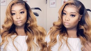 How To Ombre Your Lace Frontal Wig To A Golden Blond Tutorial!!!