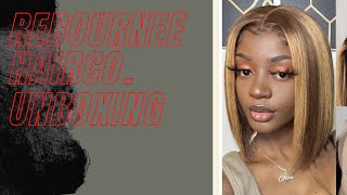 Rebourneehairco Ombré Bob Lace Frontal Wig Unboxing /Install