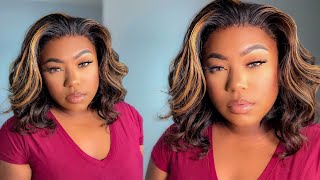 Watch Me Install And Style This Ombre Lace Front Wig | Beeos Hair