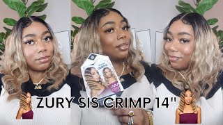 Zury Sis Beyond Synthetic Lace Front Wig - Byd Lace H Crimp 14" (Som Rt Butternut)|| Artishaspa