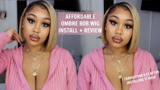 Affordable Blonde Ombre Bob Wig Install + My Real Review