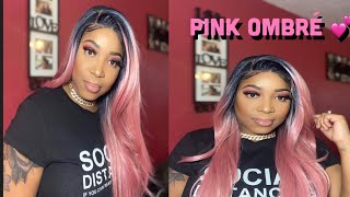 Amazon Wig Install | Ombré Pink Synthetic Lace Front Wig