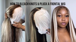 How To Pluck A Lace Frontal Wig  For Beginners *Detailed*| How To Get Your Wigs Super Flat