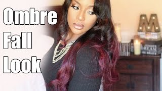 Fall Look: Brazilian Virgin Ombre Lace Front Wig With Wowafrican