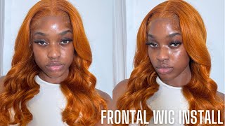 Fiery Orange   Frontal Wig Install Ft Unice Hair