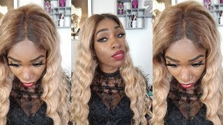 Ubetta Hair 613 Ombre Blonde Balayage Lace Front Wig 100% Brazilian Remy Human Hair Wig