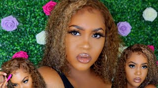 Honey Blonde Lace Front Wig, Ombre Highlight| Ft Unicehair
