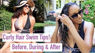 Curly Hair Swim Tips! Before, During & After The Pool! | Biancareneetoday