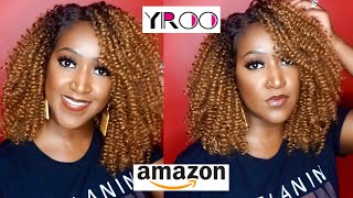 Ombre Blonde Afro Kinky Curly Synthetic Lace Front Wig – Ft. Yiroo Hair (Amazon)