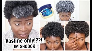 Defining My Natural Hair With Only Vaseline & Water?!!! I Am Beyond Shocked