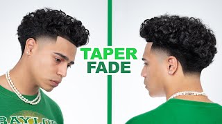 Curly Taper Fade Haircut Tutorial!