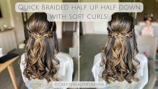 Live With Pam - Quick Braided Half Up Half Down Bridal Hairstyle With Elegant Soft Waves!