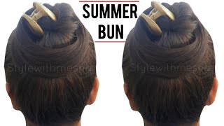 Easy Summer Bun | New Clutcher Hairstyle 2022 | Hairstyle For Long Hair | High Bun | Bun Hairstyle