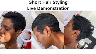 Short Pixie Hairstyle | Live Demonstration Hair Tutorial | Dallas Hair Stylist