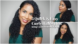 5 Quick & Easy Curly Hairstyles: Using Curly Heaven Clip-Ins