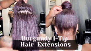 I-Tips / Microlinks Hair Extensions Dyed Red