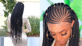 Realistic Braided Wig Installation On A Twa | Ft Shes Omoni Hair