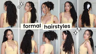Easy Formal/Prom Hairstyles For Curly Hair - Spring/Summer 2022 ✨
