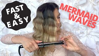 How To: Fast Mermaid Hair Waves Using Flat Iron