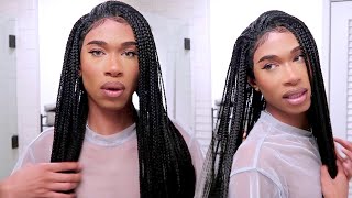 Trying My First Braided Wig?!?! Umm... Ft. Wigsgal